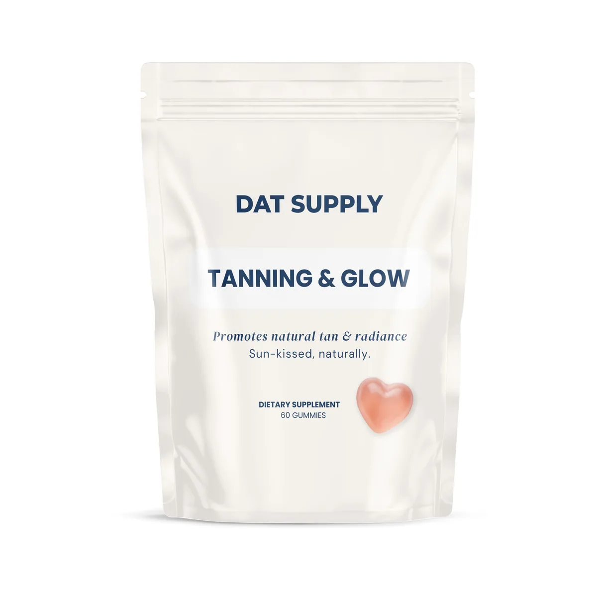Tanning & Glow Gummies — doypack packaging