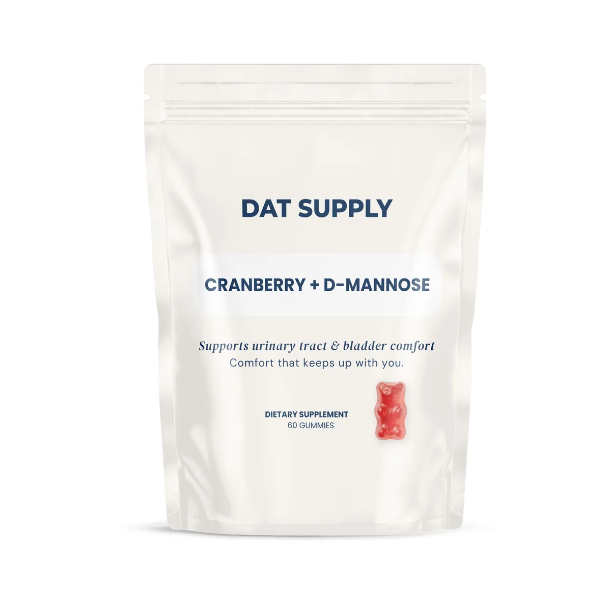 Cranberry + D-Mannose Gummies — doypack packaging