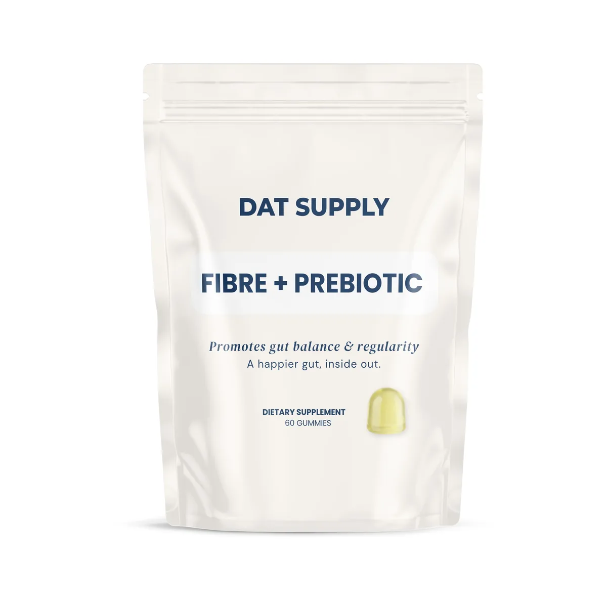 Fibre + Prebiotic Gummies — doypack packaging