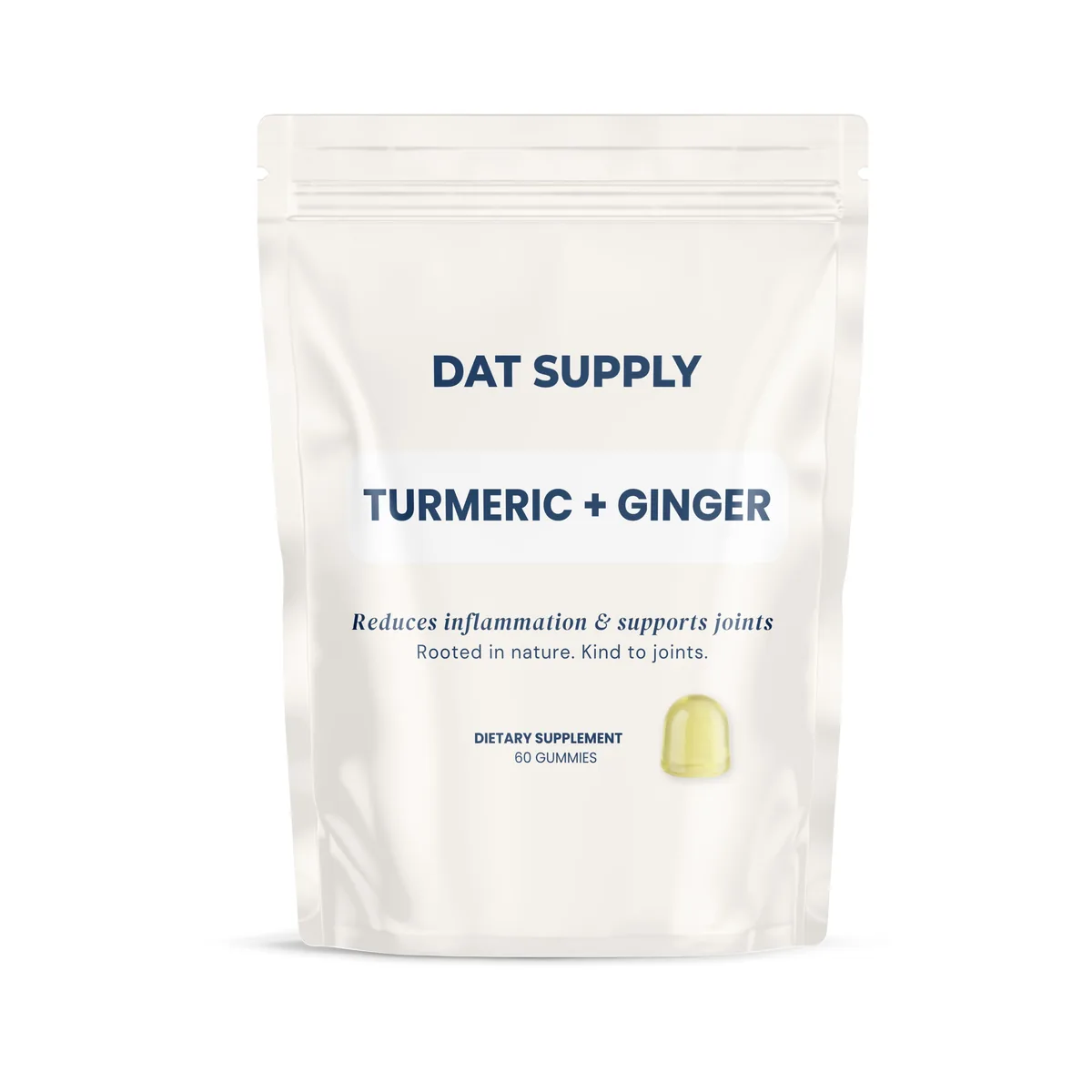 Turmeric + Ginger Gummies — doypack packaging